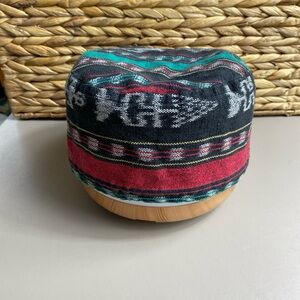 RARE Maya Hecho En Taos Mayan Cap Hat Skullcap Boho Reversible 22” Circumference